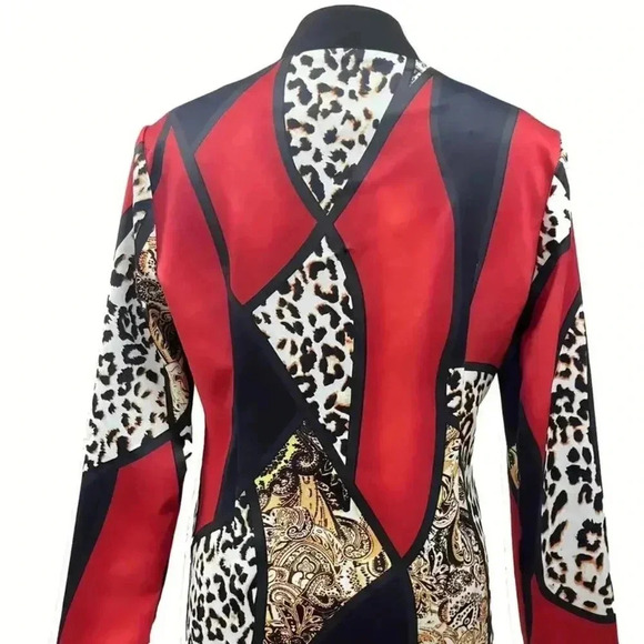 Splicing Open Front Blazer - Picture 3 of 3